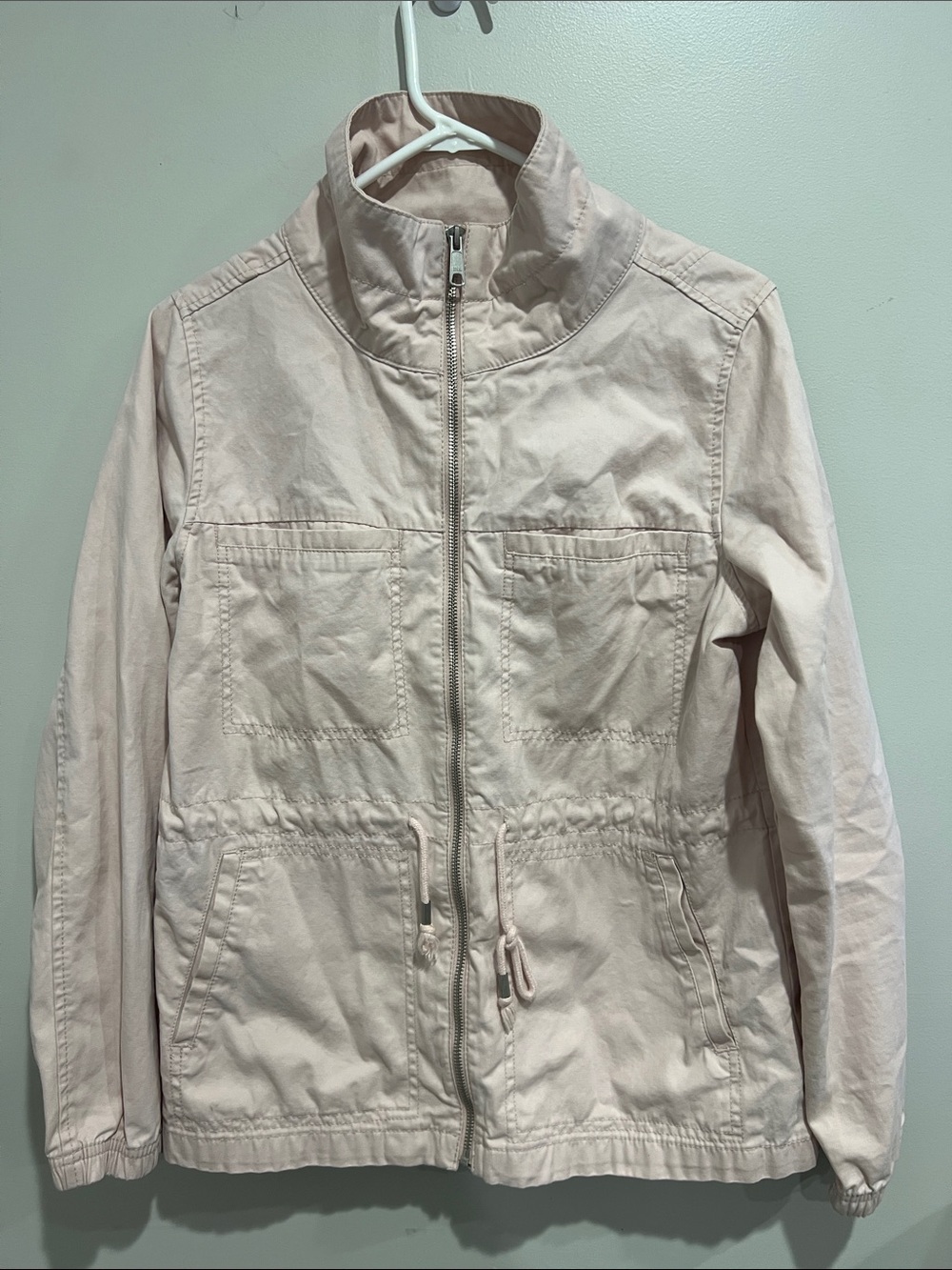 Old Navy Pale Pink Zip-Up Utility Jacket womens M
